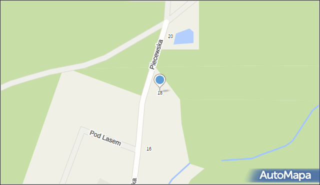 Bieszkowice, Piecewska, 18, mapa Bieszkowice