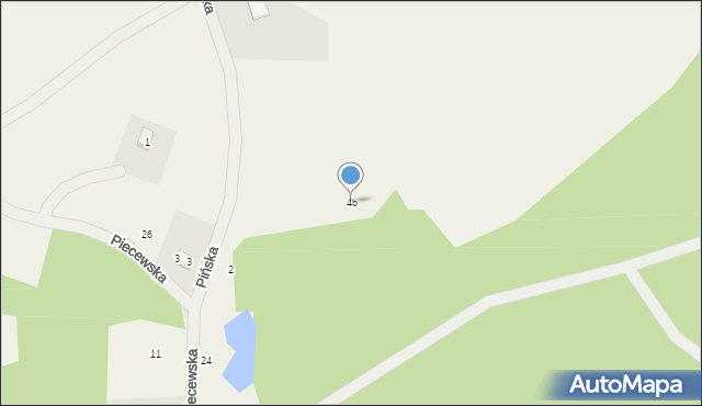 Bieszkowice, Pińska, 4b, mapa Bieszkowice