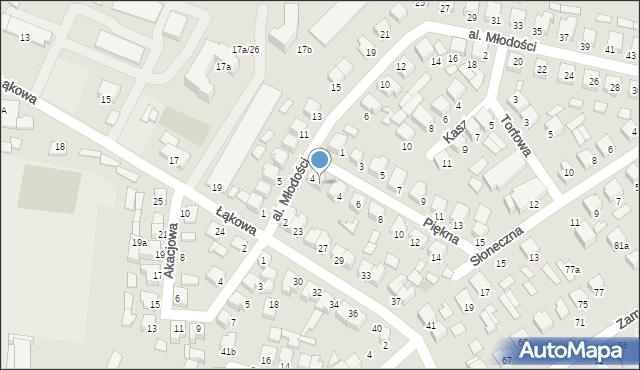 Biłgoraj, Piękna, 2, mapa Biłgoraj