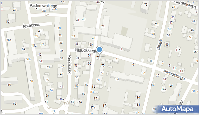 Biłgoraj, Piłsudskiego Józefa, marsz., 2, mapa Biłgoraj