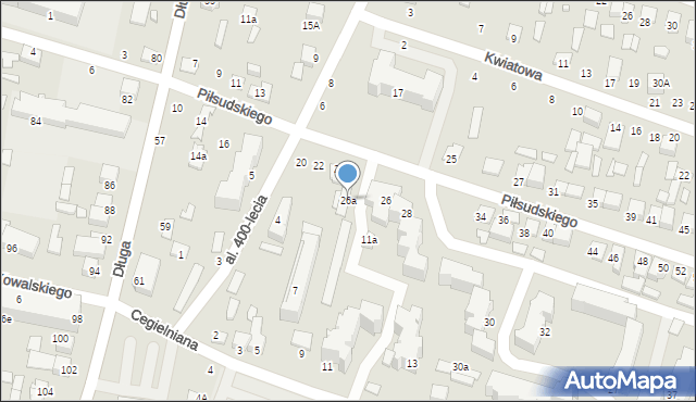 Biłgoraj, Piłsudskiego Józefa, marsz., 26a, mapa Biłgoraj