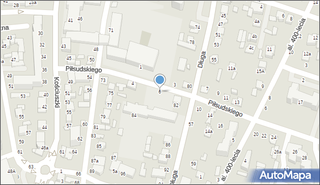 Biłgoraj, Piłsudskiego Józefa, marsz., 6, mapa Biłgoraj