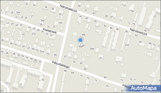 Biłgoraj, Piłsudskiego Józefa, marsz., 61a, mapa Biłgoraj