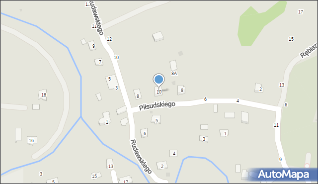 Bircza, Piłsudskiego Józefa, marsz., 10, mapa Bircza