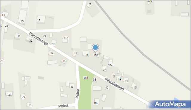 Biskupice, Piłsudskiego Józefa, marsz., 35a, mapa Biskupice