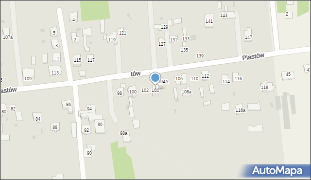 Blachownia, Piastów, 104, mapa Blachownia