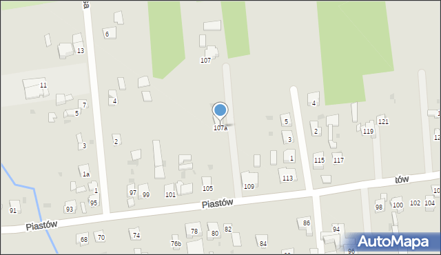 Blachownia, Piastów, 107a, mapa Blachownia
