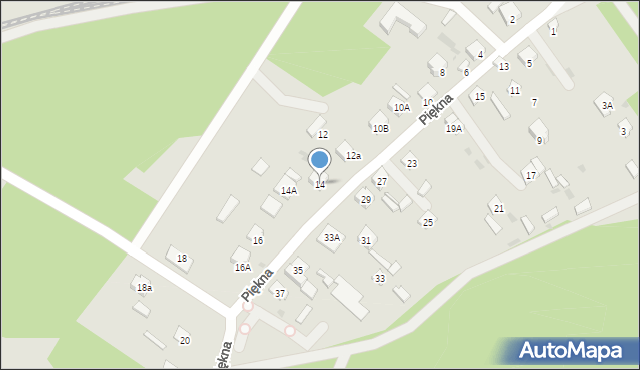 Blachownia, Piękna, 14, mapa Blachownia