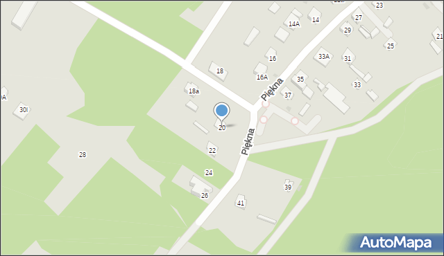 Blachownia, Piękna, 20, mapa Blachownia