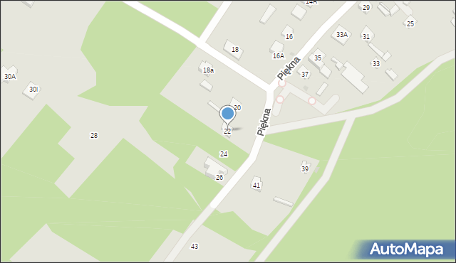 Blachownia, Piękna, 22, mapa Blachownia