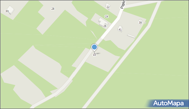 Blachownia, Piękna, 43, mapa Blachownia