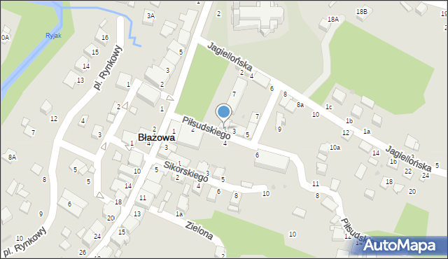 Błażowa, Piłsudskiego Józefa, marsz., 1, mapa Błażowa