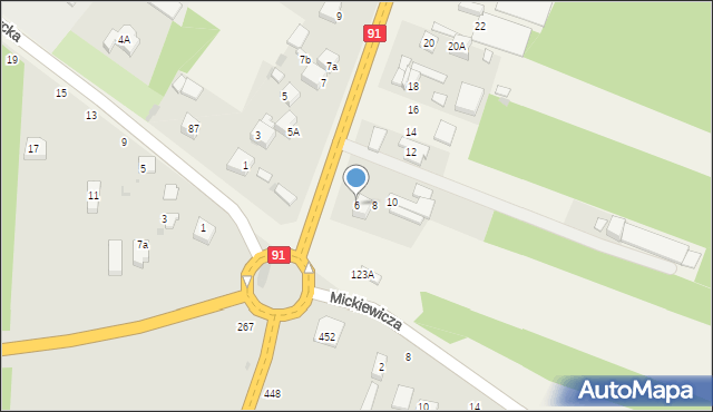 Blok Dobryszyce, Piotrkowska, 6, mapa Blok Dobryszyce