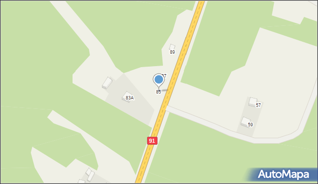 Blok Dobryszyce, Piotrkowska, 85, mapa Blok Dobryszyce