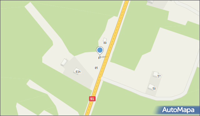 Blok Dobryszyce, Piotrkowska, 87, mapa Blok Dobryszyce