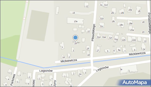 Błonie, Piłsudskiego Józefa, marsz., 14, mapa Błonie
