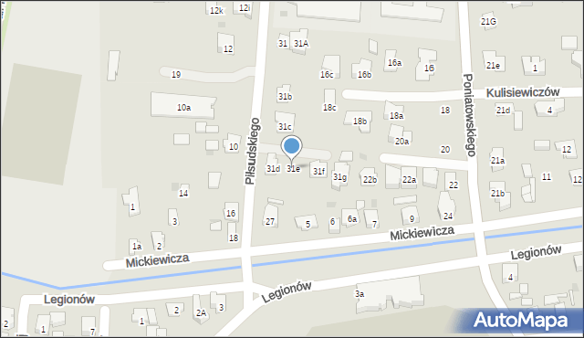 Błonie, Piłsudskiego Józefa, marsz., 31e, mapa Błonie