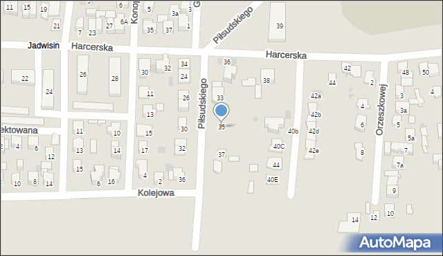 Błonie, Piłsudskiego Józefa, marsz., 35, mapa Błonie
