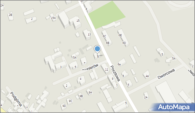 Bobolice, Pionierów, 9, mapa Bobolice