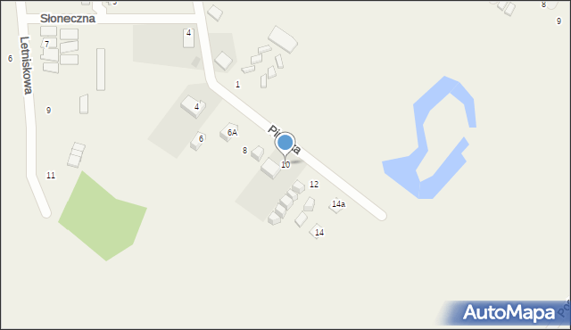 Bobolin, Piracka, 10, mapa Bobolin