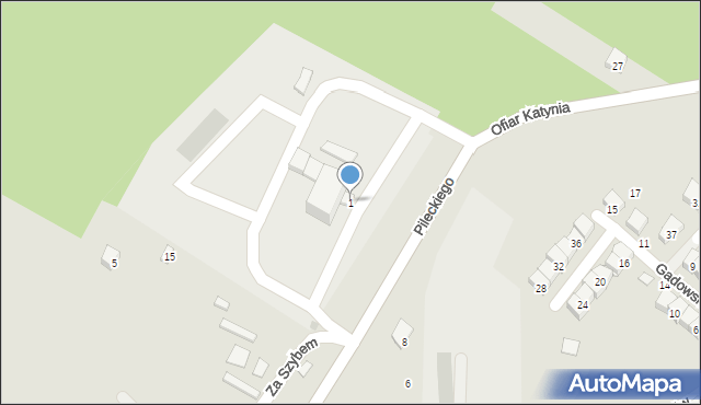 Bochnia, Pileckiego Witolda, rtm., 1, mapa Bochni