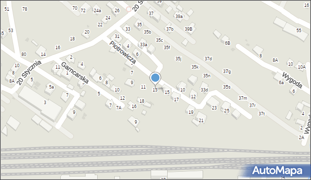 Bochnia, Piotrowicza Ludwika, 13, mapa Bochni