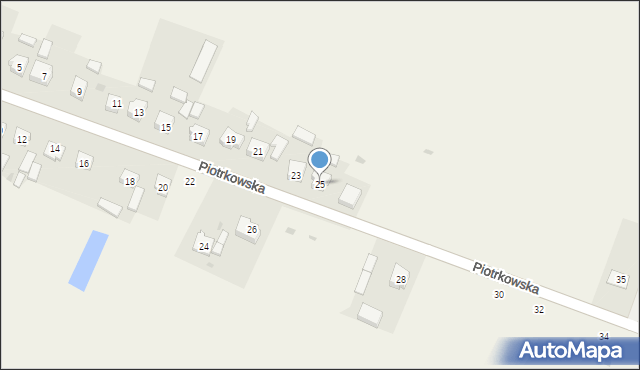 Bogdanów, Piotrkowska, 25, mapa Bogdanów