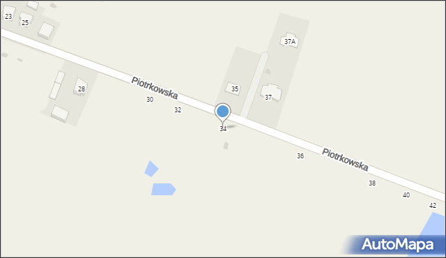 Bogdanów, Piotrkowska, 34, mapa Bogdanów