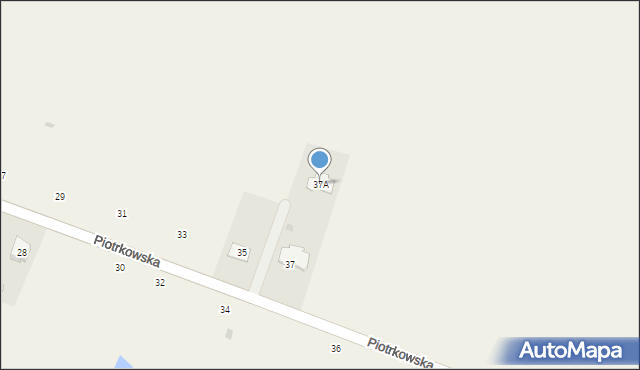 Bogdanów, Piotrkowska, 37A, mapa Bogdanów