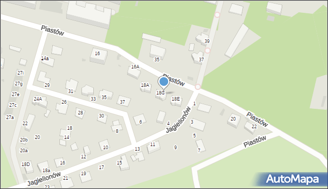 Bolesławiec, Piastów, 18D, mapa Bolesławca