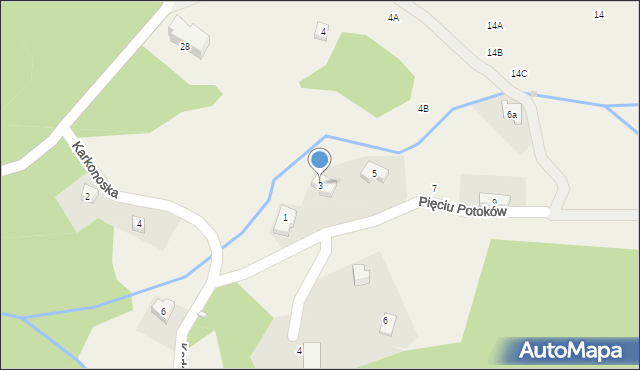 Borowice, Pięciu Potoków, 3, mapa Borowice