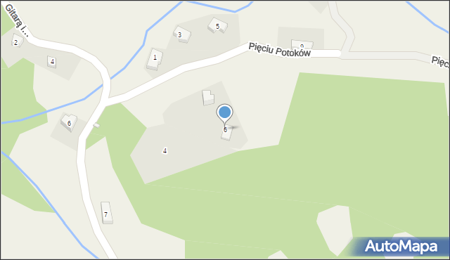 Borowice, Pięciu Potoków, 6, mapa Borowice