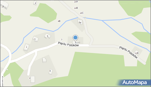 Borowice, Pięciu Potoków, 9, mapa Borowice