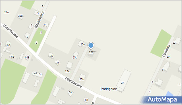 Borowiczki-Pieńki, Piastowska, 25f, mapa Borowiczki-Pieńki