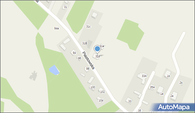 Borowiczki-Pieńki, Piastowska, 31d, mapa Borowiczki-Pieńki