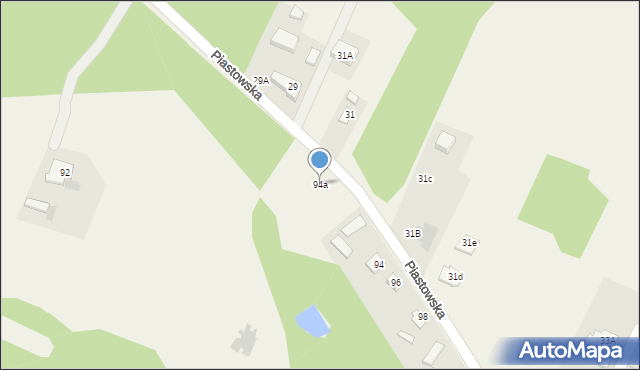 Borowiczki-Pieńki, Piastowska, 94a, mapa Borowiczki-Pieńki