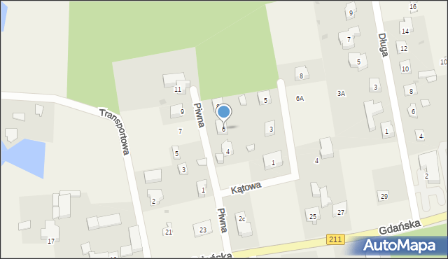 Borowo, Piwna, 6, mapa Borowo
