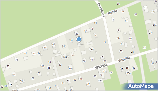 Borzymy, Piękna, 59a, mapa Borzymy