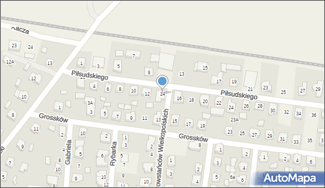 Bralin, Piłsudskiego Józefa, marsz., 14, mapa Bralin