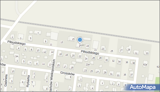 Bralin, Piłsudskiego Józefa, marsz., 17, mapa Bralin