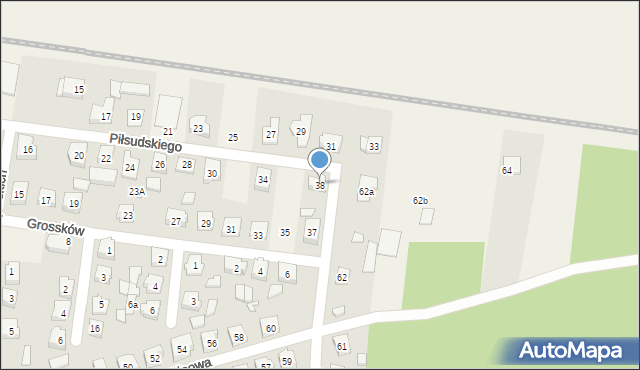 Bralin, Piłsudskiego Józefa, marsz., 38, mapa Bralin