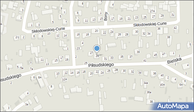 Brańsk, Piłsudskiego Józefa, marsz., 29, mapa Brańsk