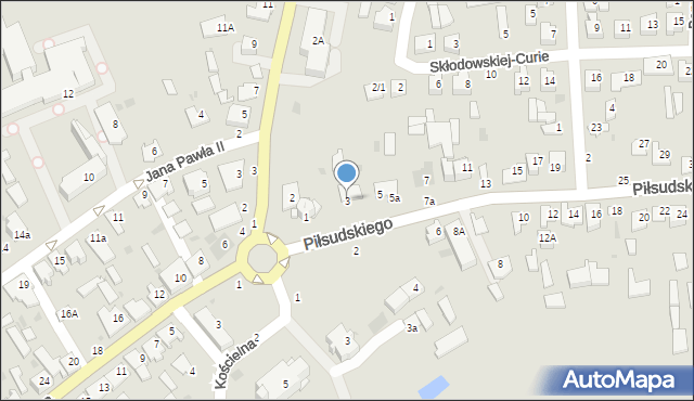 Brańsk, Piłsudskiego Józefa, marsz., 3, mapa Brańsk