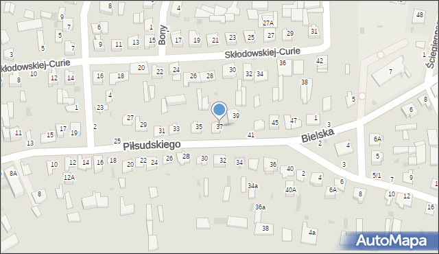 Brańsk, Piłsudskiego Józefa, marsz., 37, mapa Brańsk