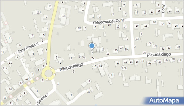 Brańsk, Piłsudskiego Józefa, marsz., 7, mapa Brańsk