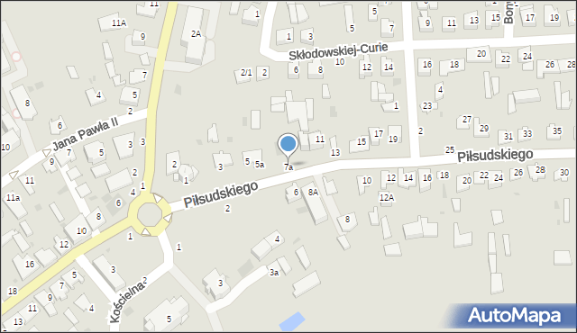 Brańsk, Piłsudskiego Józefa, marsz., 7a, mapa Brańsk