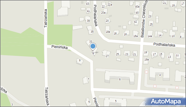 Brodnica, Pienińska, 4, mapa Brodnica