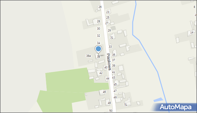 Brody, Piaskowa, 38, mapa Brody