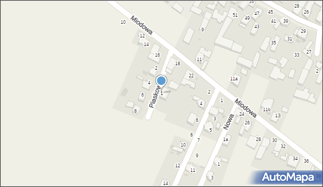 Brożec, Piaskowa, 1, mapa Brożec