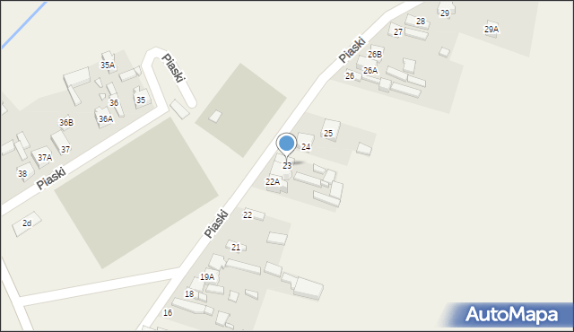 Brudzew, Piaski, 23, mapa Brudzew